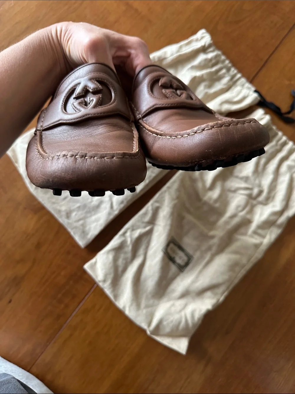 Gucci brown leather